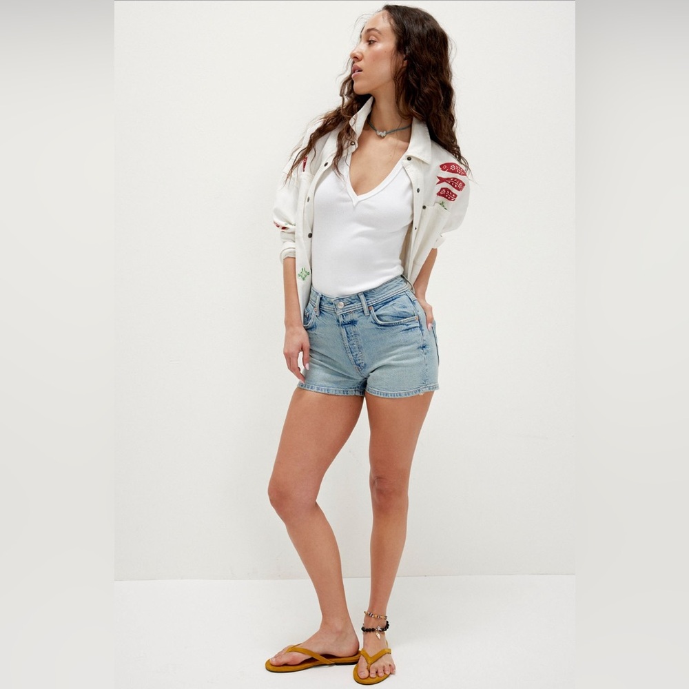 NWT Free People Jean Shorts - Picture 2 of 6